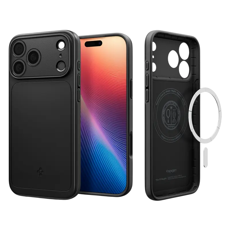 Husă Spigen Thin Fit Mag Magsafe pentru Apple iPhone 17 Pro Max, Negru