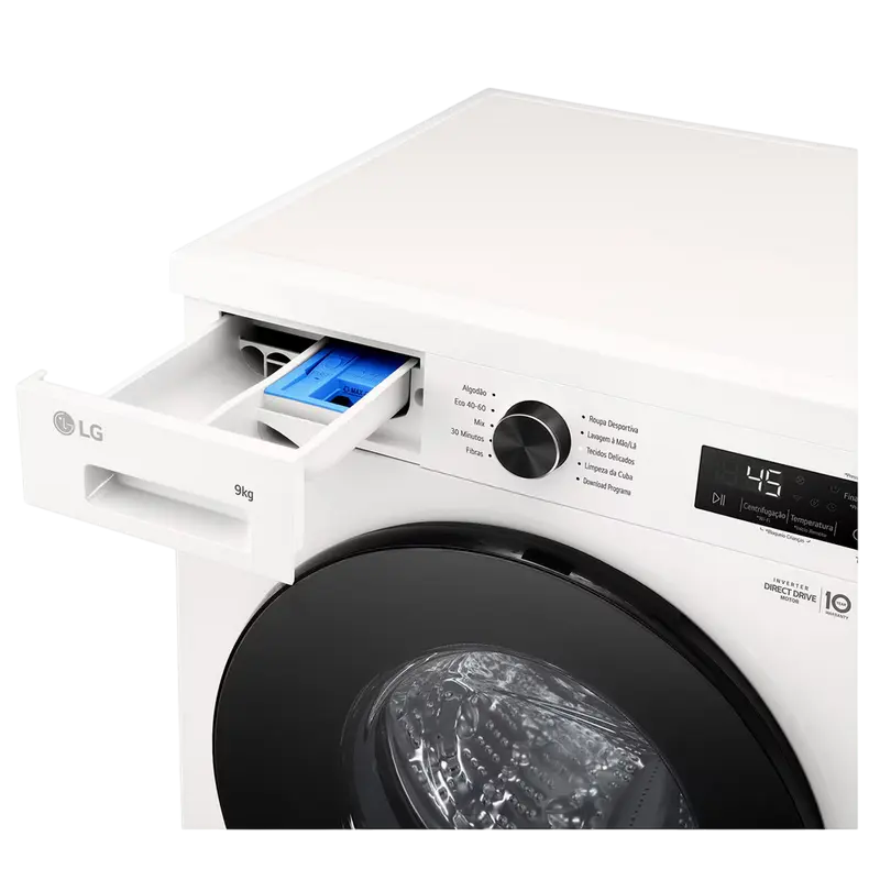 Mașină de spălat LG F4X1009NWB, 9kg, Alb