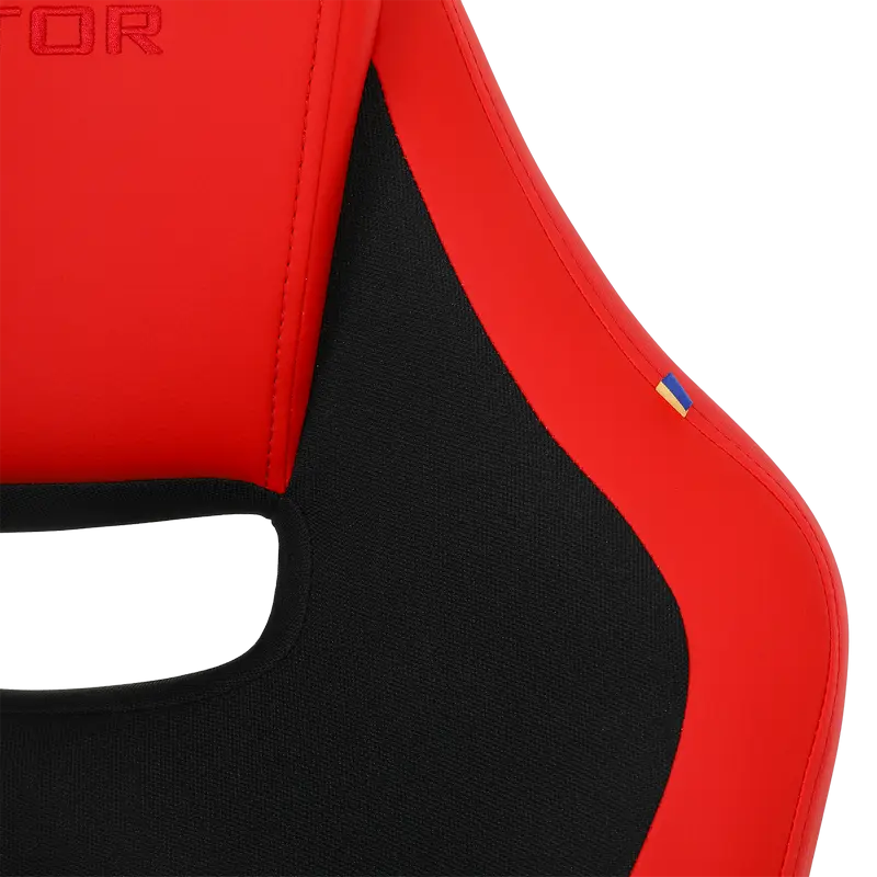Scaun Gaming HATOR Flash, Țesătură, PU Piele, Negru | Roșu