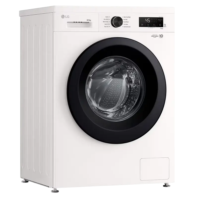Mașină de spălat cu uscător LG W4X1085NWK, 8kg, Alb