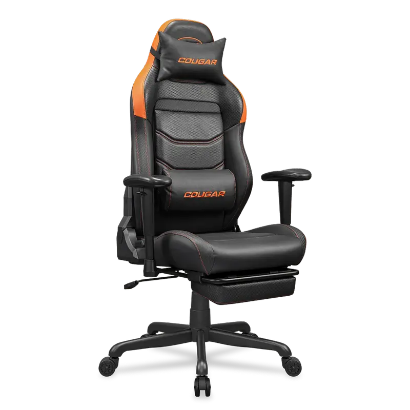 Scaun Gaming Cougar Explore Neo, PVC Piele, Negru | Portocaliu