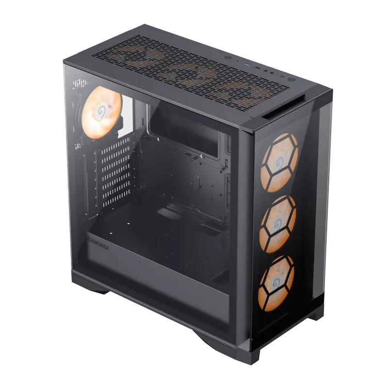 Carcasă PC Gamemax LEADER TG, Full-Tower, Fără PSU, Negru