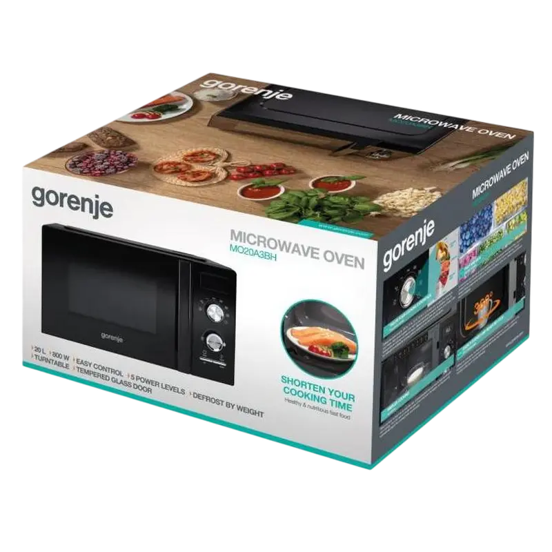 Микроволновая печь Gorenje MO20A3BH, Чёрный