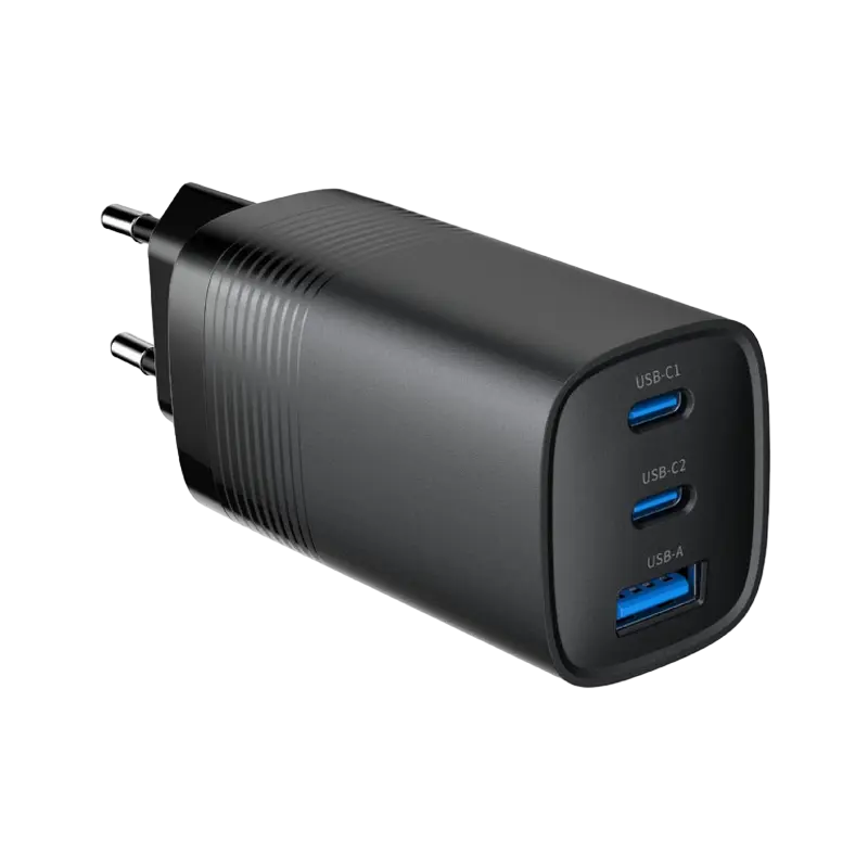 Зарядное устройство Gembird TA-UC-PDQC65-01-BK, 65Вт, Чёрный