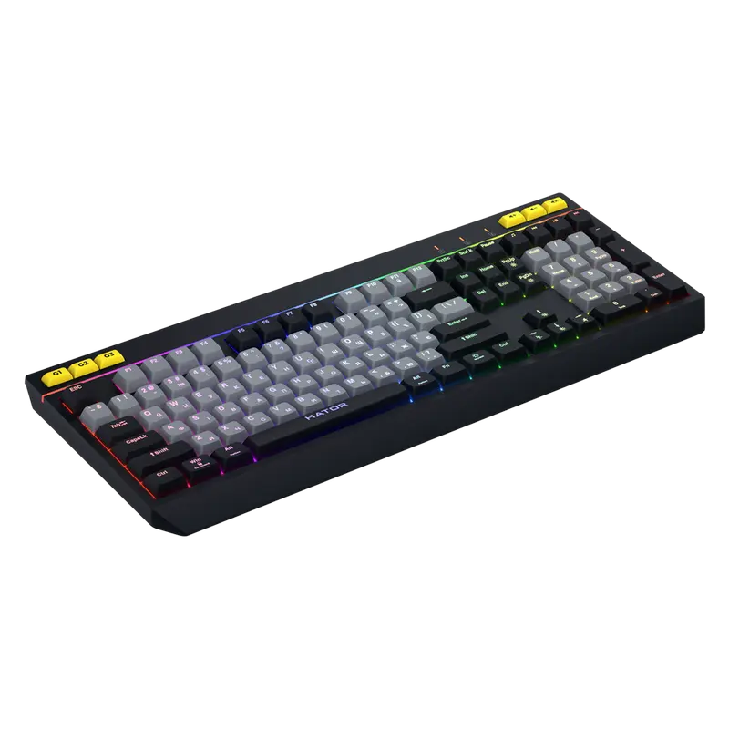 Клавиатура HATOR Icefall, Проводное, Черный | Серый