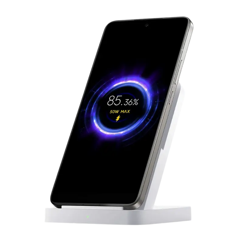 Stand pentru încărcare Xiaomi Wireless Charging Stand Pro, 50W, Alb