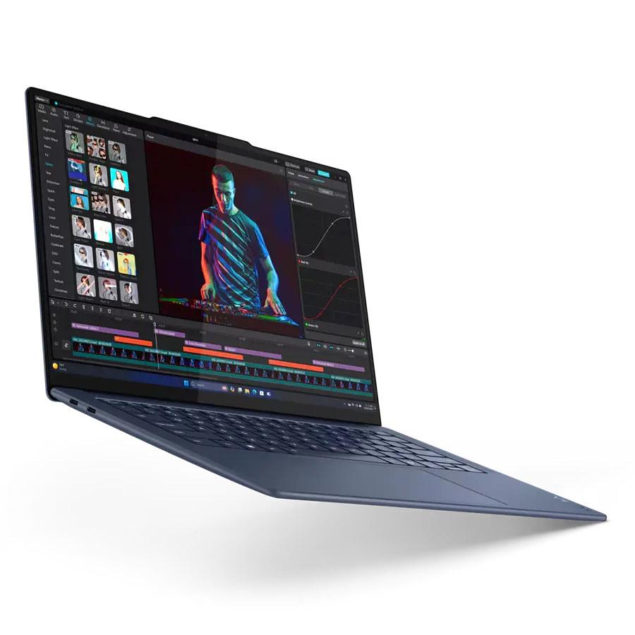 Laptop 14,5" Lenovo Yoga Slim 7 14Q8X9, Cosmic Blue, Qalcomm Snapdragon X Elite X1E-78-100, 32GB/1024GB, Windows 11 Home