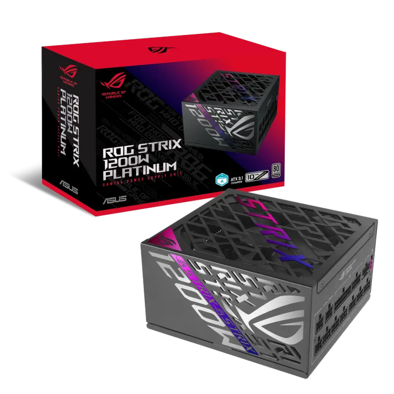 Sursă Alimentare PC ASUS ROG Strix 1200W Platinum, ATX, Complet modular