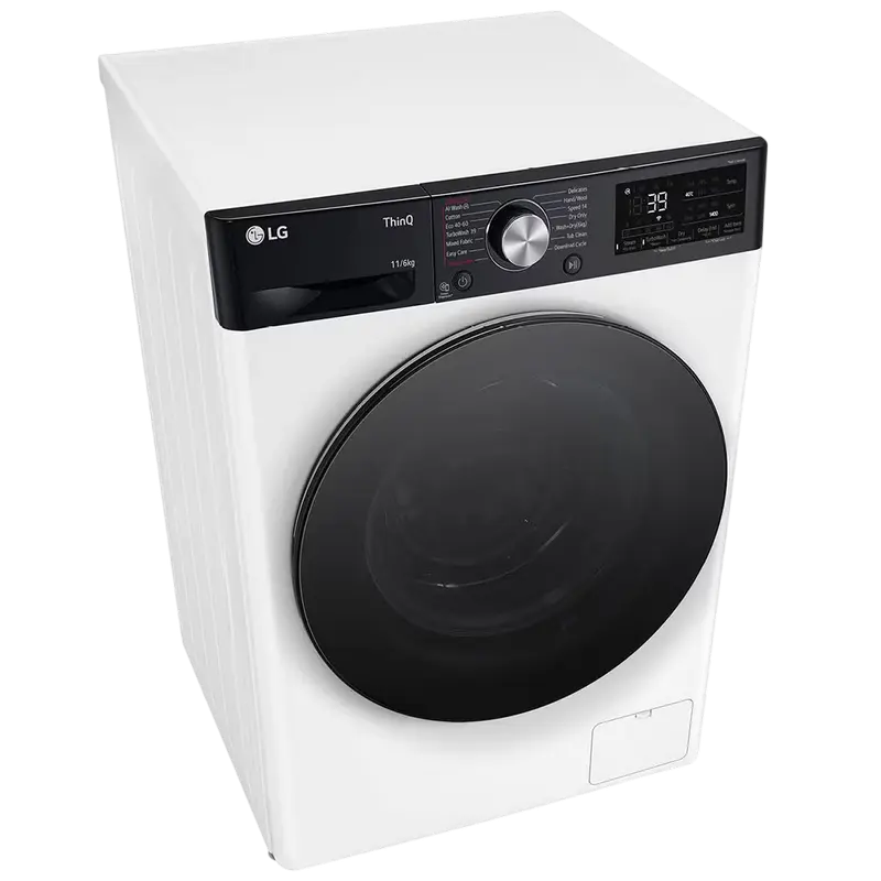 Mașină de spălat și uscat LG F4DR711S2H, 11kg, Alb