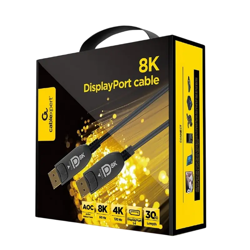Видеокабель Cablexpert AOC Premium Series, DisplayPort (M) - DisplayPort (M), 30м, Чёрный