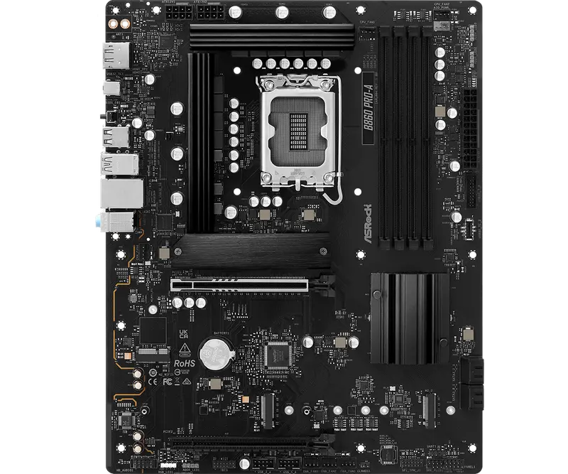 Placa de bază ASRock B860 Pro-A, LGA1851, Intel B860, ATX