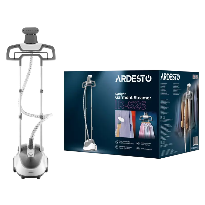 Aparat de călcat cu aburi staționar Ardesto IR-S26, Alb | Gri