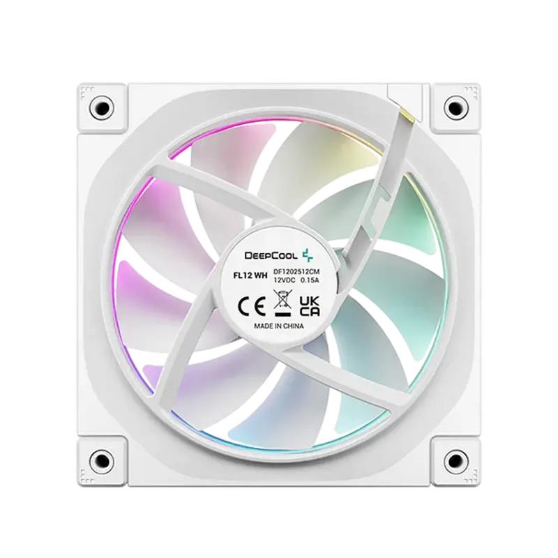 Ventilator PC Deepcool FL12 SE WH 3in1 kit, 120 mm