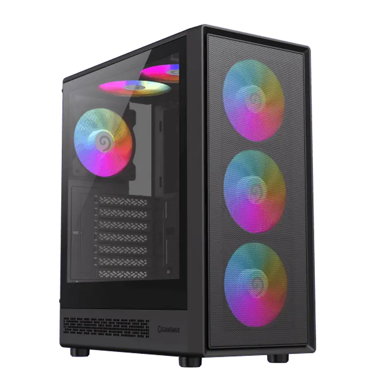 Carcasă PC Gamemax Storm 2 AB, Midi-Tower, Fără PSU, Negru