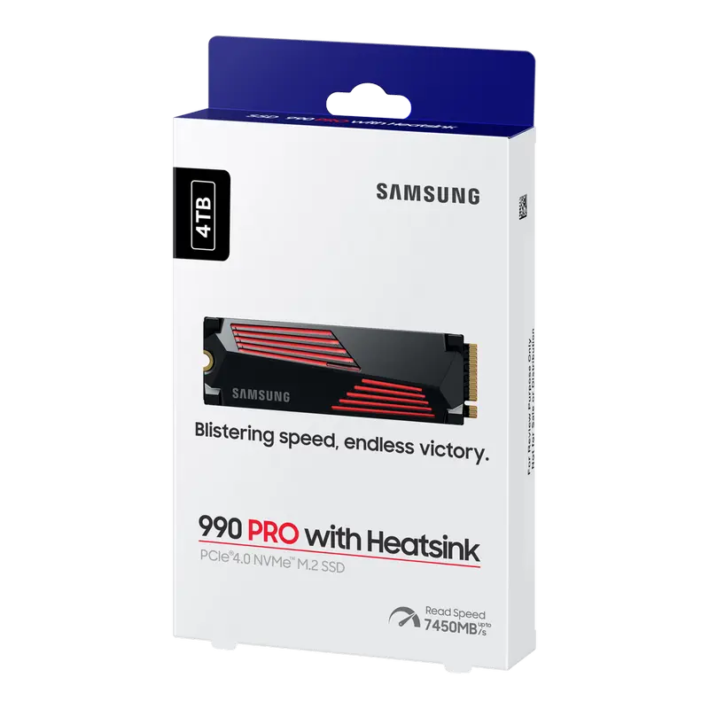 Unitate SSD Samsung 990 PRO cu radiator, 4000GB, MZ-V9P4T0GW