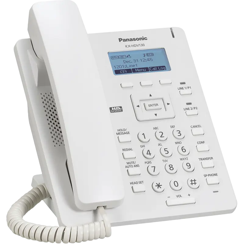Telefon IP Panasonic KX-HDV130, Alb