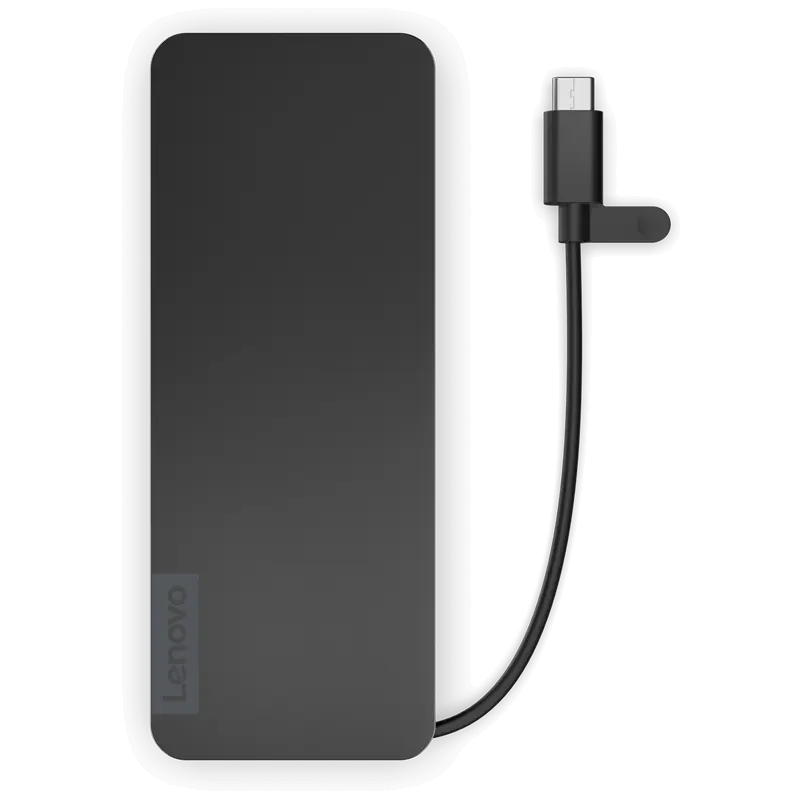 Stație Docking Lenovo USB-C Slim Travel Dock, Negru