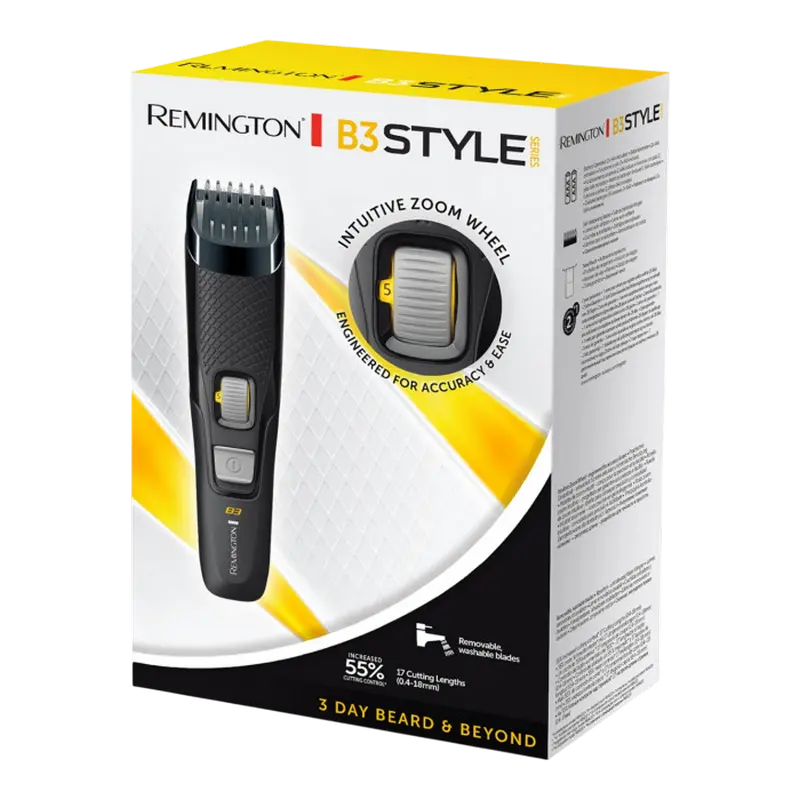 Trimmer pentru bărbați Remington Style Series B3 MB3000, Negru