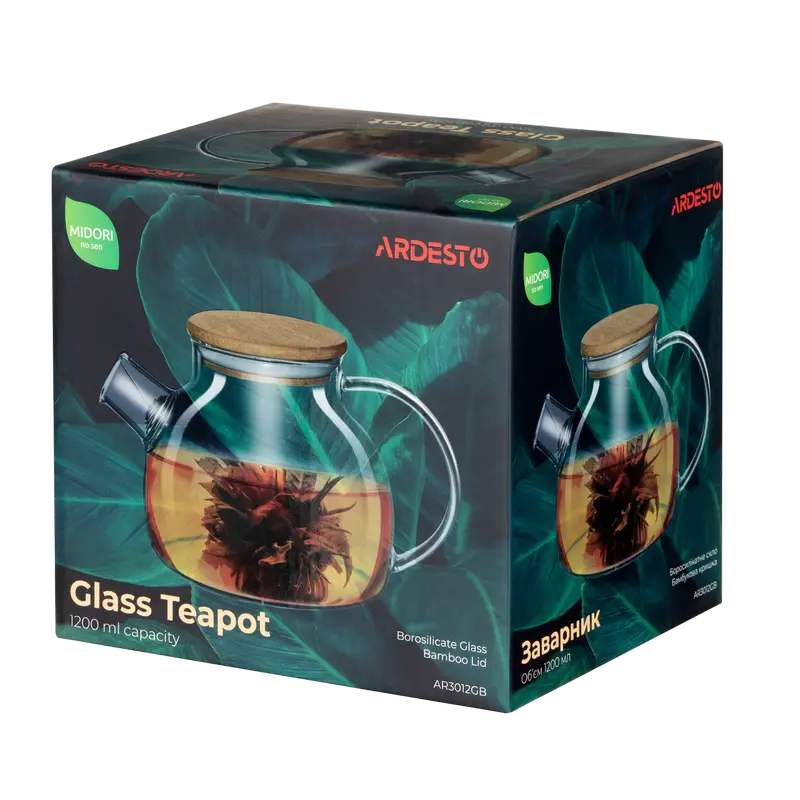 Заварочный чайник Ardesto AR3012GB, 1,2л, Прозрачный