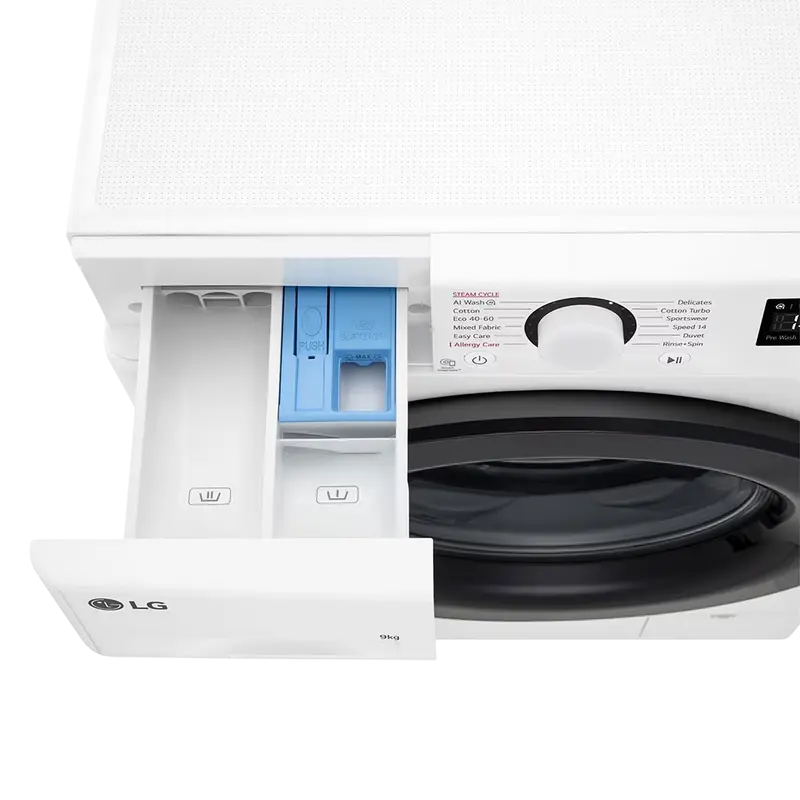 Mașina de spălat LG F2WR509SBW, 9kg, Alb