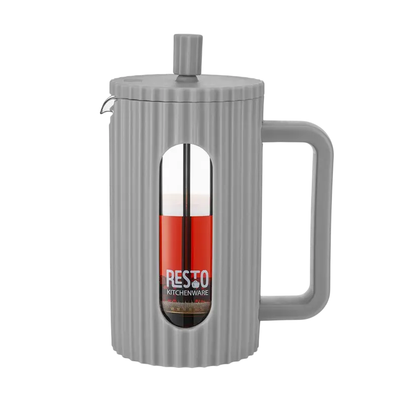Cafetiera French Press RESTO 90532, 0,6L, Gri deschis