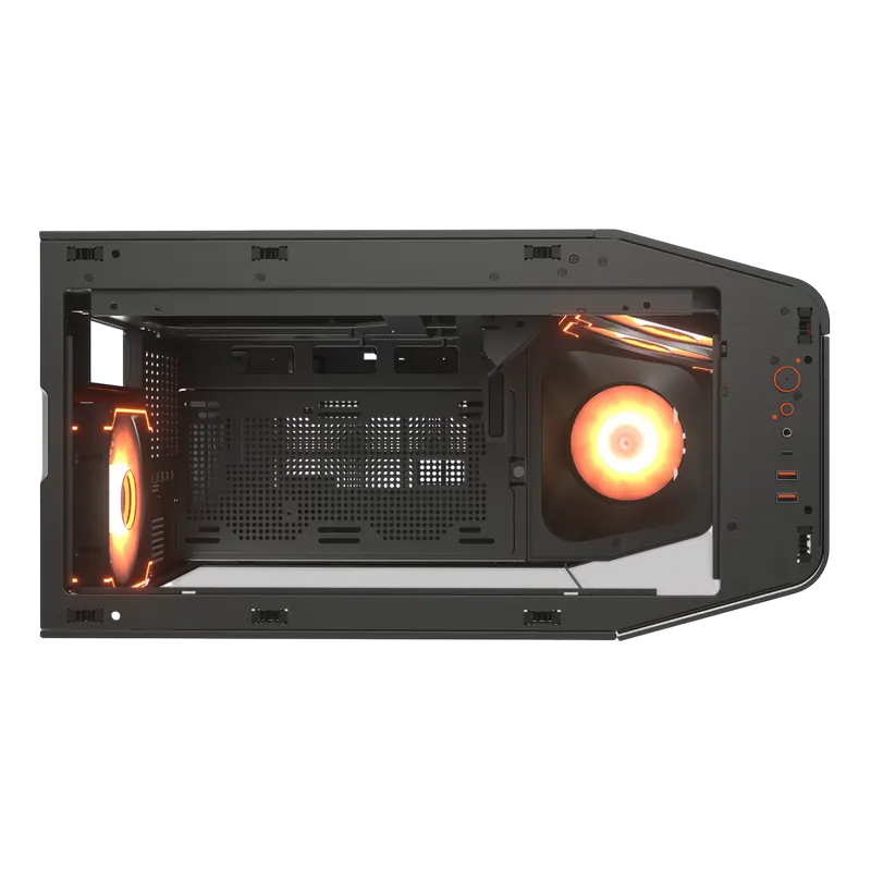 Carcasă PC Cougar FV 270 RGB, Midi-Tower, Fără PSU, Negru