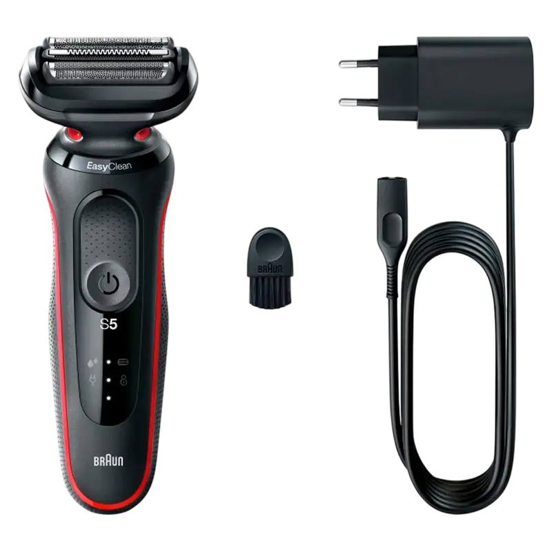 Aparat de ras electric Braun 51-R1000s, Negru | Roșu
