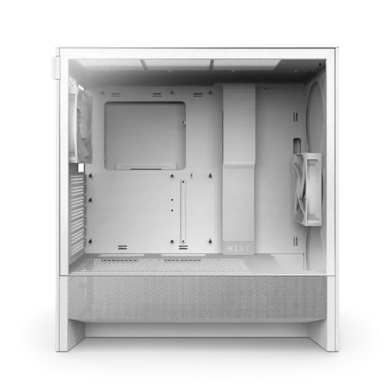 Carcasă PC NZXT H5 Flow, Midi-Tower, Fără PSU, Alb