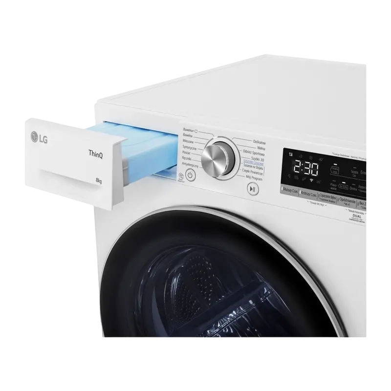 Uscător de rufe LG RH80V9AV3N, 8kg, Alb