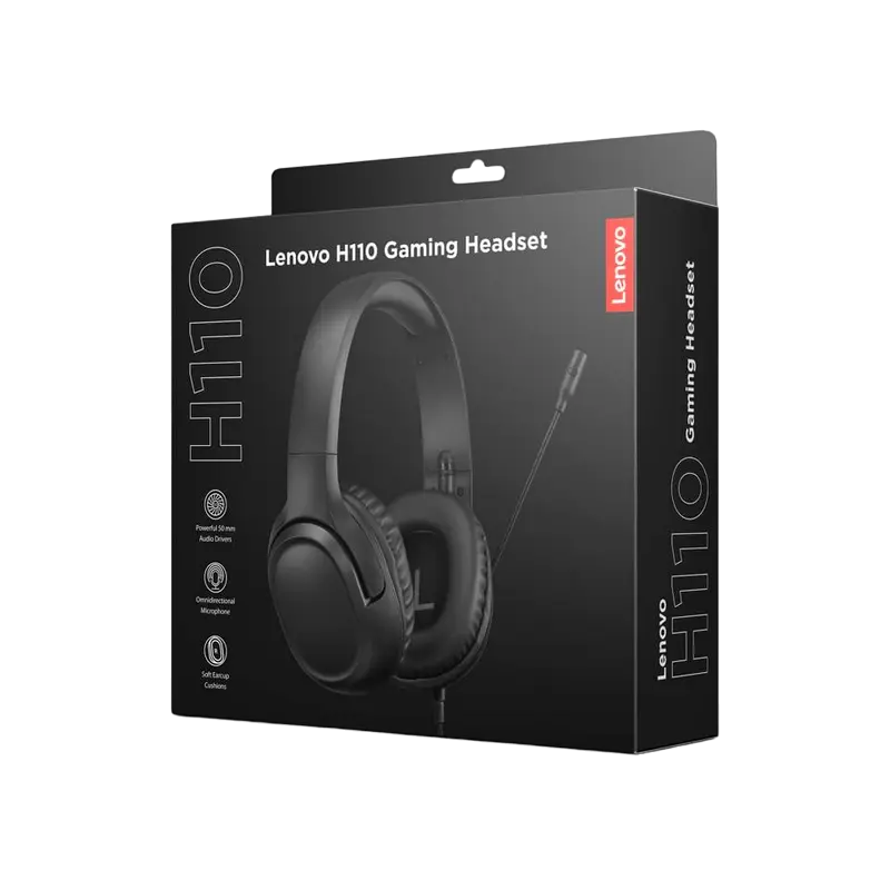 Căști de Calculator Lenovo H110, Cu fir, Negru