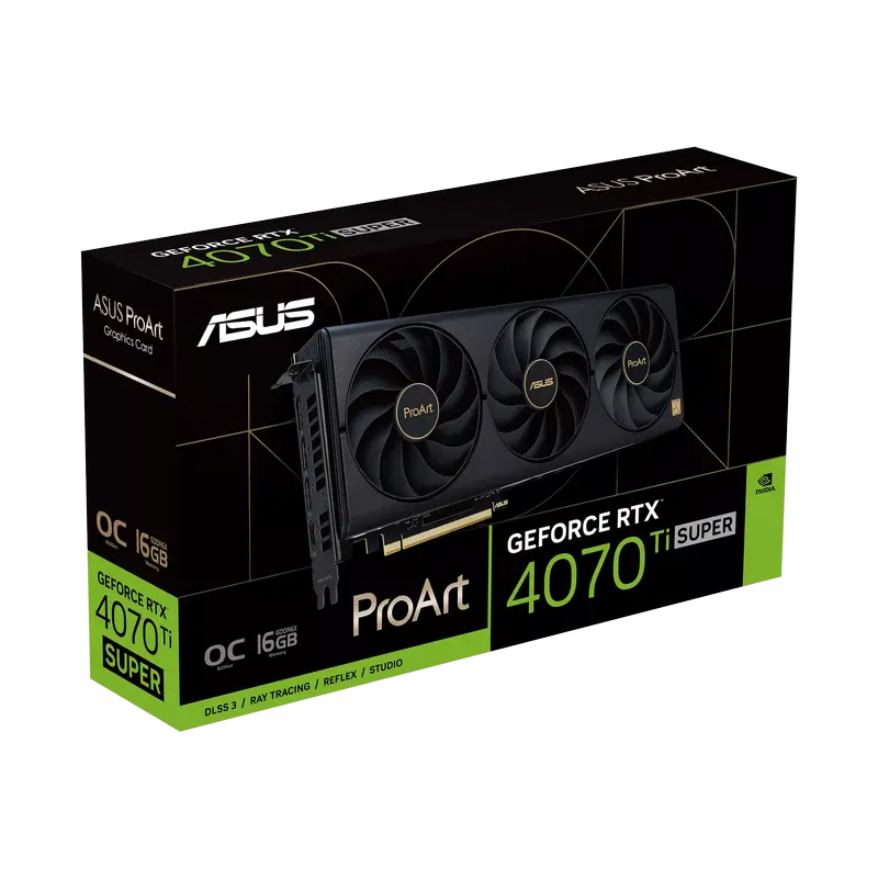 Placă Video ASUS PROART-RTX4070TIS-O16G, 16GB GDDR6X 256bit