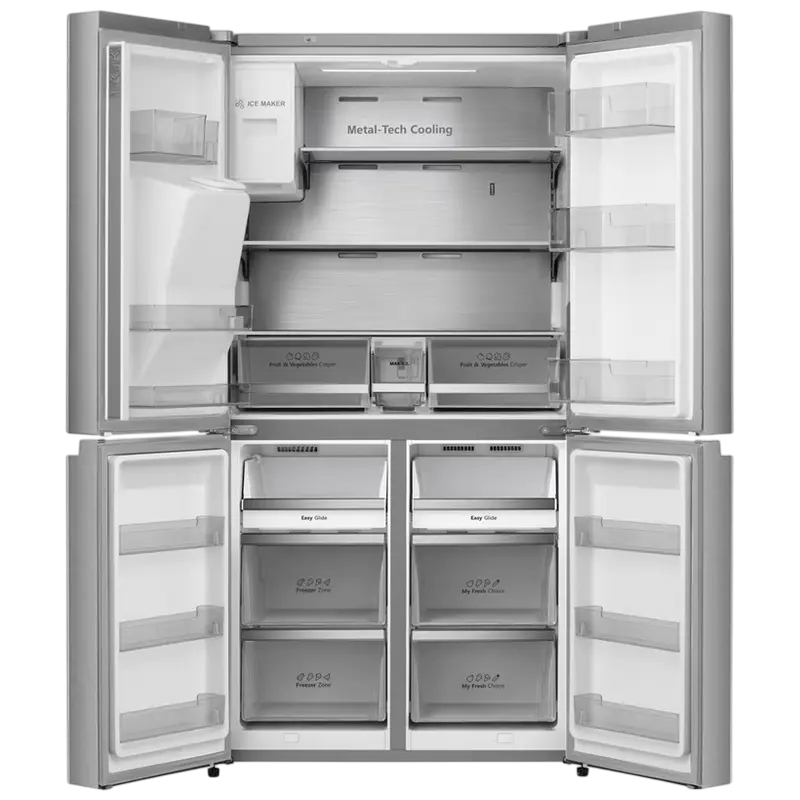 Frigider Hisense RQ760N4SASE, Oțel inoxidabil