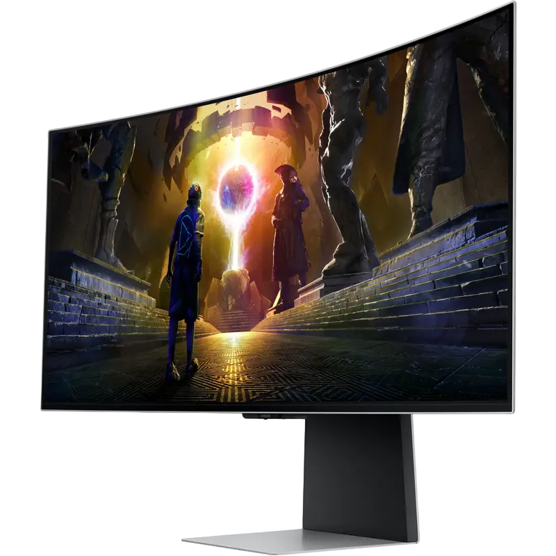 34" Monitor Gaming Samsung S34DG852, OLED 3440x1440 WQHD, Negru | Argintiu