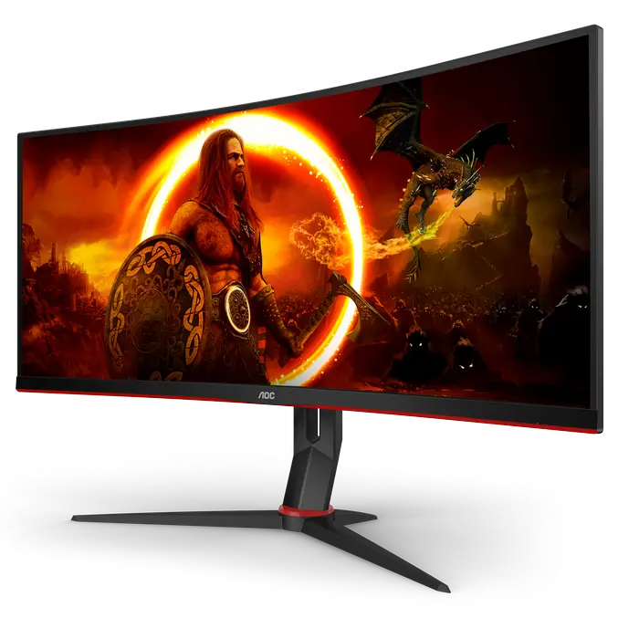 34" Игровой монитор AOC CU34G2XP/BK, VA 3440x1440 WQHD, Чёрный
