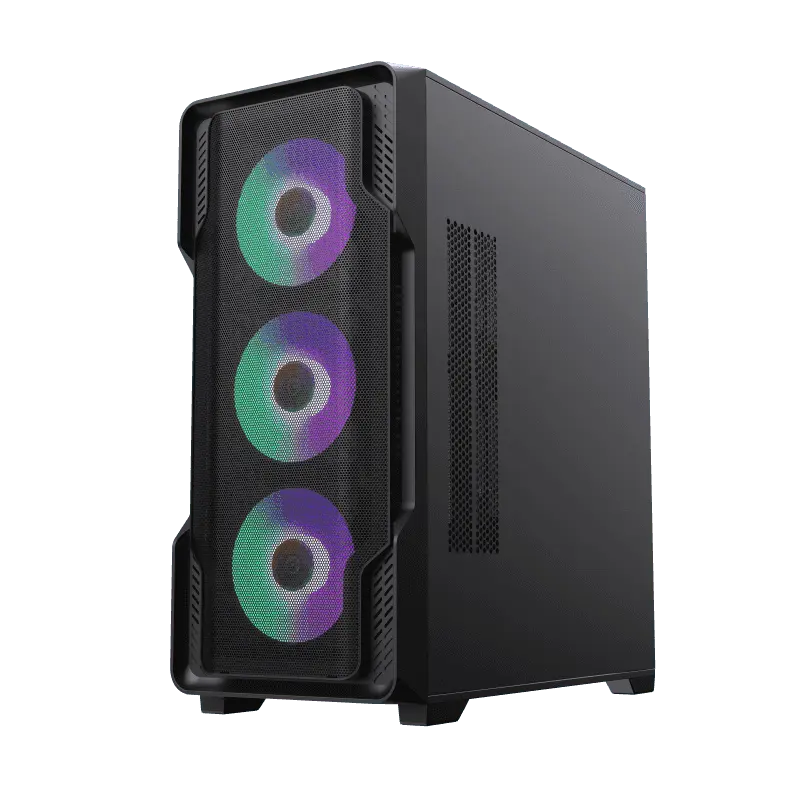 Carcasa computer Gamemax Siege, Midi-Tower, fără sursă de alimentare, negru
