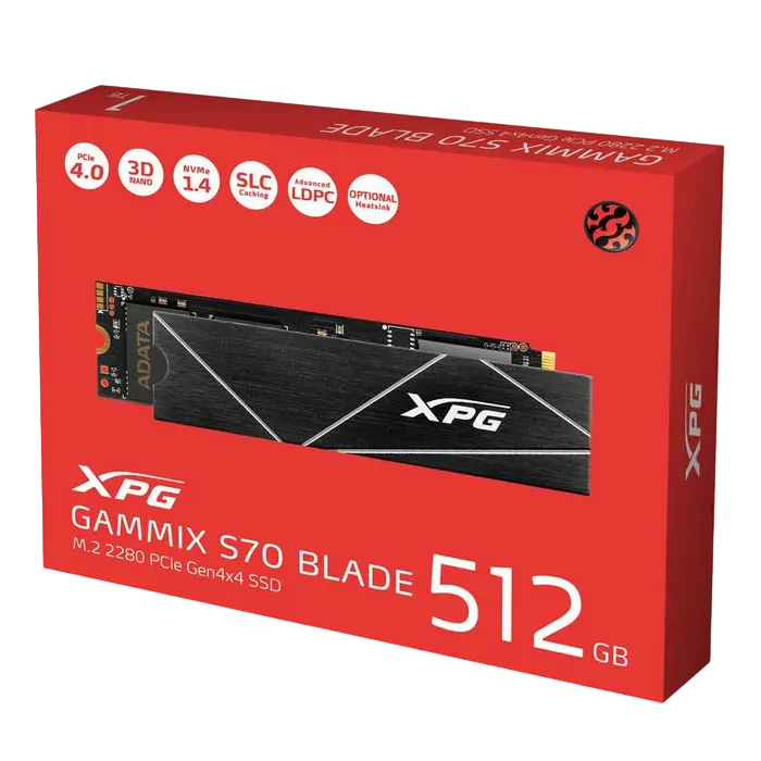 Unitate SSD ADATA XPG GAMMIX S70, 512GB, AGAMMIXS70B-512G-CS