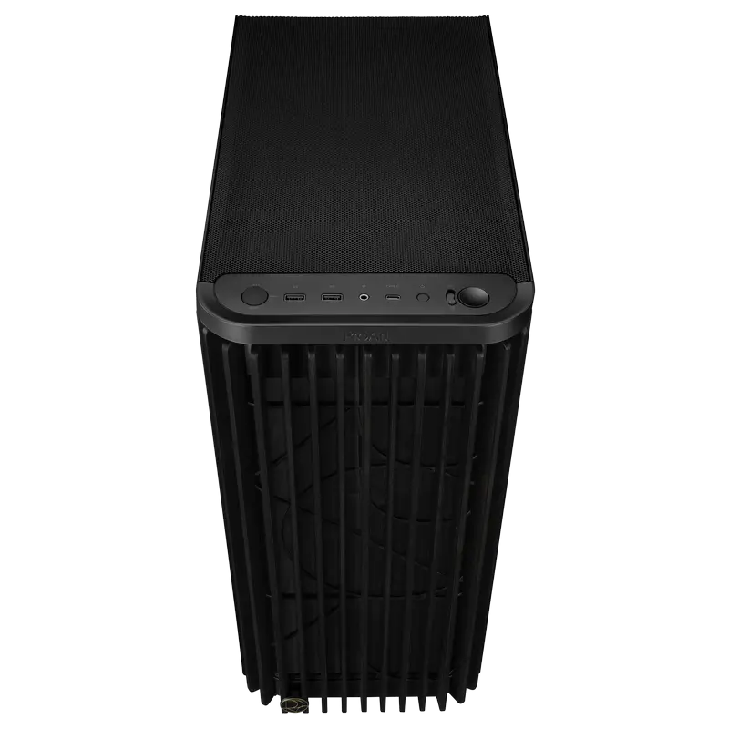 Carcasă PC ASUS ProArt PA401 Wood TG, Midi-Tower, Fără PSU, Negru