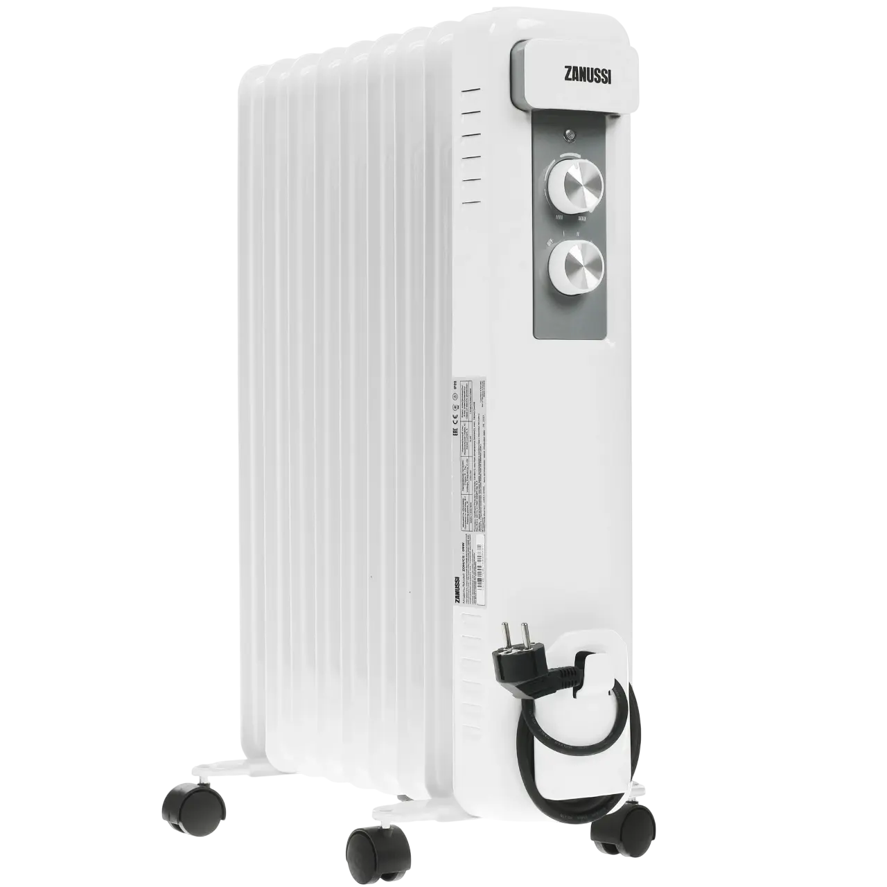 Radiator de ulei Zanussi ZOH/CS-09W, 2000W, Alb