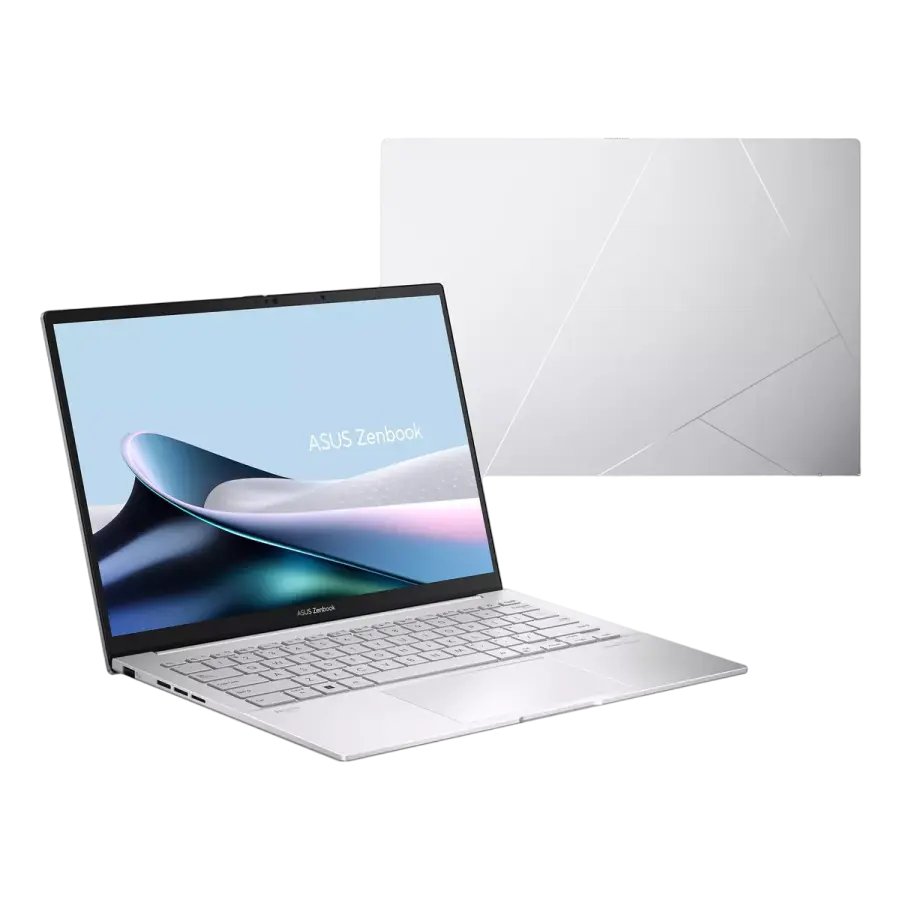 Laptop 14" ASUS Zenbook 14 OLED UX3405MA, Foggy Silver, Intel Core Ultra 7 155H, 16GB/1024GB, Fără SO