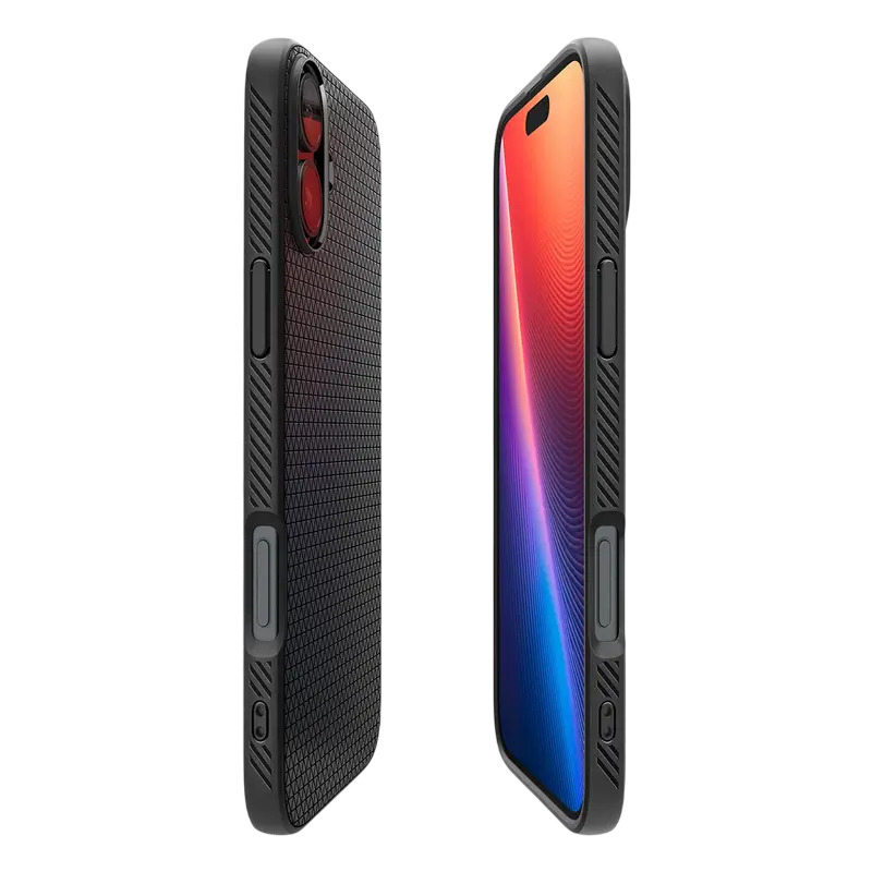 Husa Spigen iPhone 16 Liquid Air, Negru mat