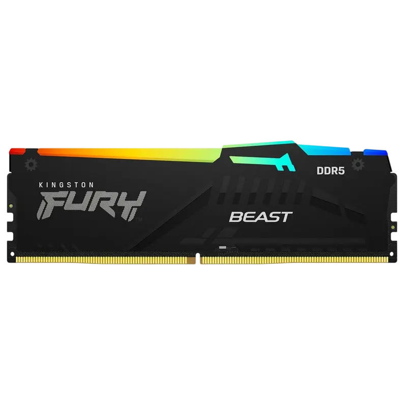 Оперативная память Kingston FURY Beast RGB, DDR5 SDRAM, 6400 МГц, 64Гб, KF564C32BBEAK2-64