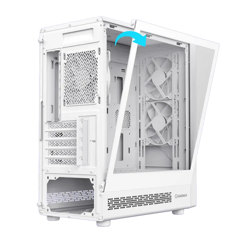 Carcasă PC Gamemax Focus MW, Micro-ATX, ATX, Alb