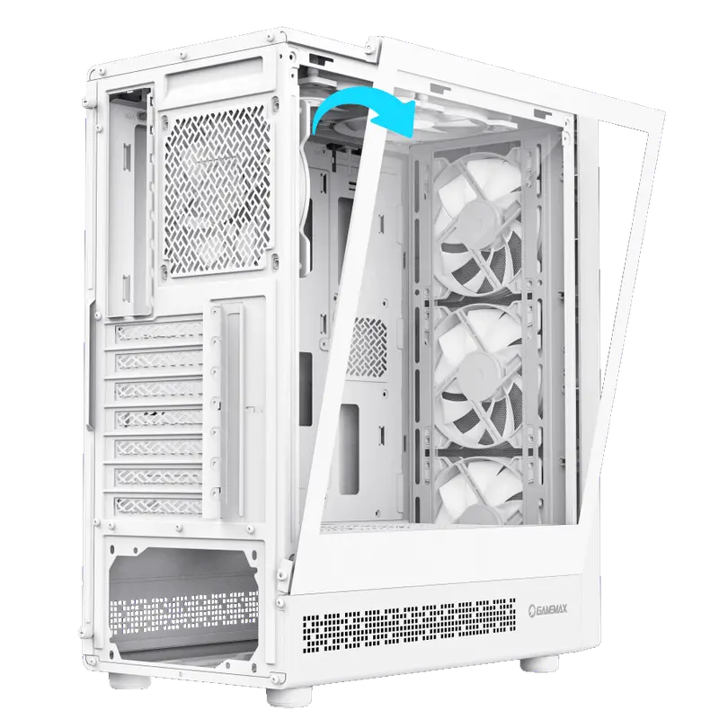 Компьютерный корпус Gamemax Starlight 2 AW, Midi-Tower, Без блока питания, Белый