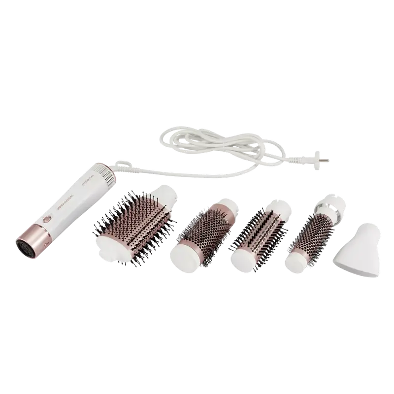 Фен-щётка Polaris PHSB2111, 1200Вт, Белый | Розовое золото