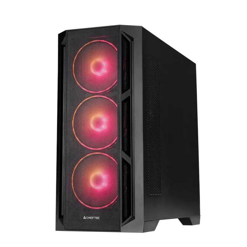 Carcasă PC Chieftec APEX Lumo, Midi-Tower, Fără PSU, Negru