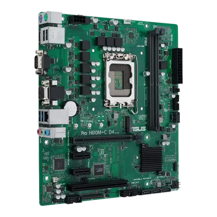 Placă de bază ASUS PRO H610M-C D4-CSM, LGA1700, Intel H610, Micro-ATX