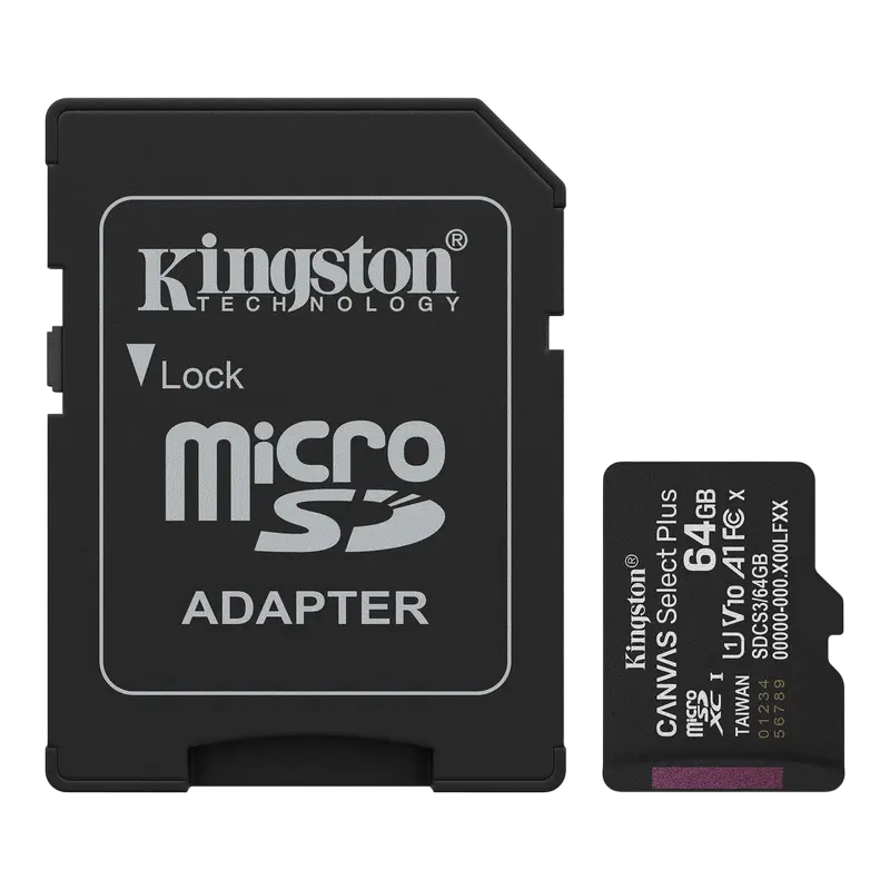 Купить  Карты памяти - Карта памяти Kingston Canvas Select Plus, 64Г..