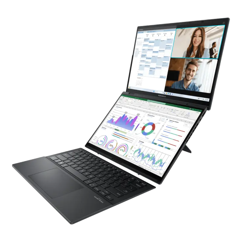 Laptop 14" ASUS Zenbook DUO OLED UX8406MA, Inkwell Gray, Intel Core Ultra 9 185H, 32GB/2048GB, Windows 11 Home