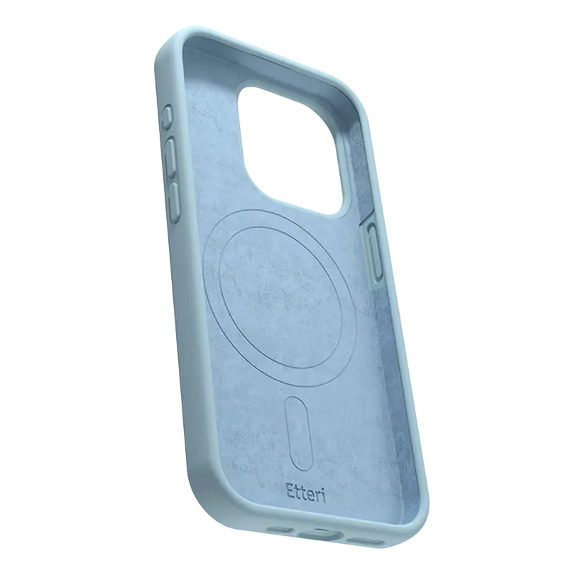 Husa Etteri Silicone Mag case pentru iPhone 16 Pro, Albastru