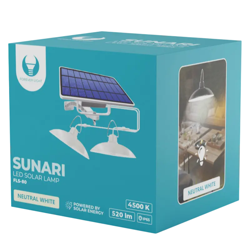 Lampă solară Forever Sunari FLS-80, Alb
